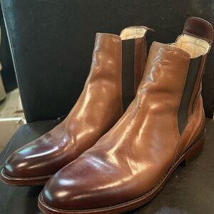 Bumu Handmade custom Leather slip on Boots